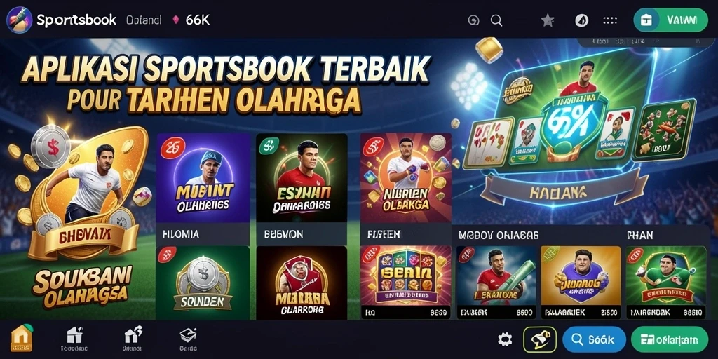 Screenshot utama 66K menampilkan gameplay menarik dalam taruhan olahraga.