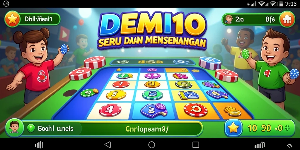 Screenshot DEMI11 menampilkan pemain bersenang-senang bermain Bingo.