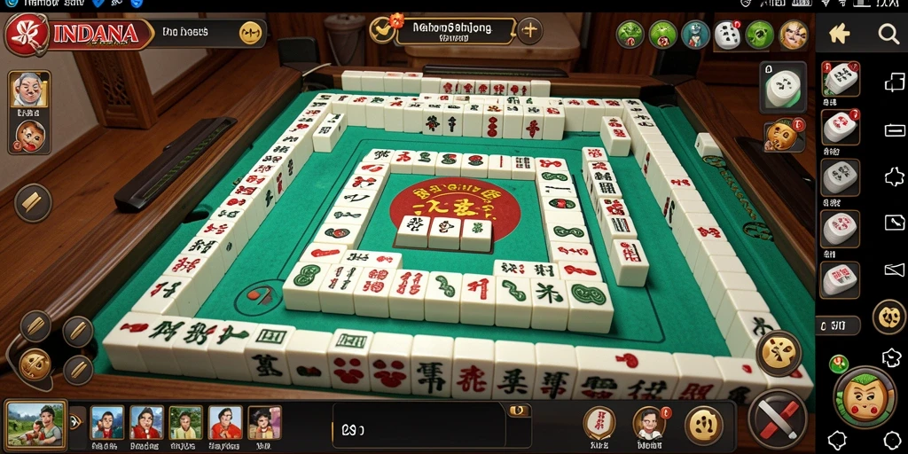 Tangkapan layar dari gameplay INDAAA yang menunjukkan tantangan Mahjong.