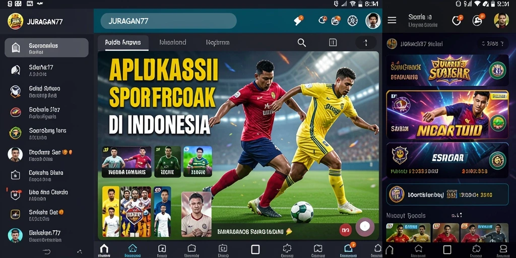 Tampilan gameplay <strong>JURAGAN77</strong> dengan fitur taruhan olahraga yang menarik.
