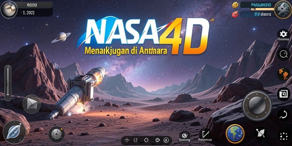 Gameplay menakjubkan di luar angkasa dalam NASA4D.