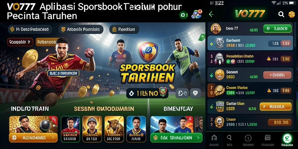 Tampilan gameplay VO777 dengan opsi taruhan Sportsbook yang menarik.